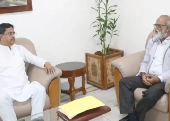 A.K. Mishra, retired IPS and Adviser (Northeast) of the Union Ministry of Home Affairs (MHA), meets Tripura Chief Minister Prof. Dr Manik Saha