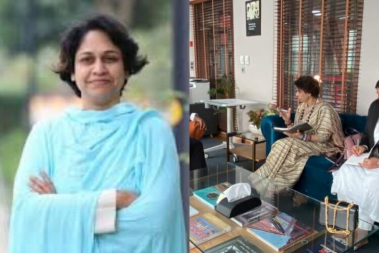 Professor Sameena Dalwai (L) and Chairperson, Haryana State Commission For Women, Renu W Bhatia (R) (X)