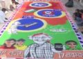 400 square feet of rangoli made in Bhopal to encourage voting