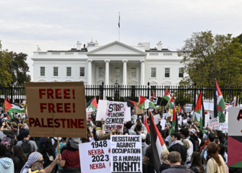 Palestinians Protest outside White House