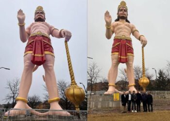 The 55-feet Hanumanji statue in Canada (Indian Express)