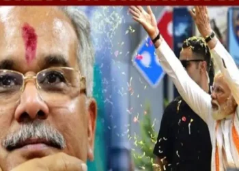 (Left) Chhattisgarh CM Bhupesh Baghel (Right) PM Narendra Modi