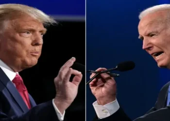 (Left) Donald Trump (Right)US President Joe Biden