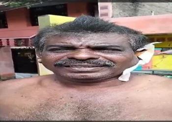 55 year old Anbzhagana attacked by the Goons