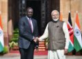 Left: Kenyan President William Ruto, Right: PM Narendra Modi (India)