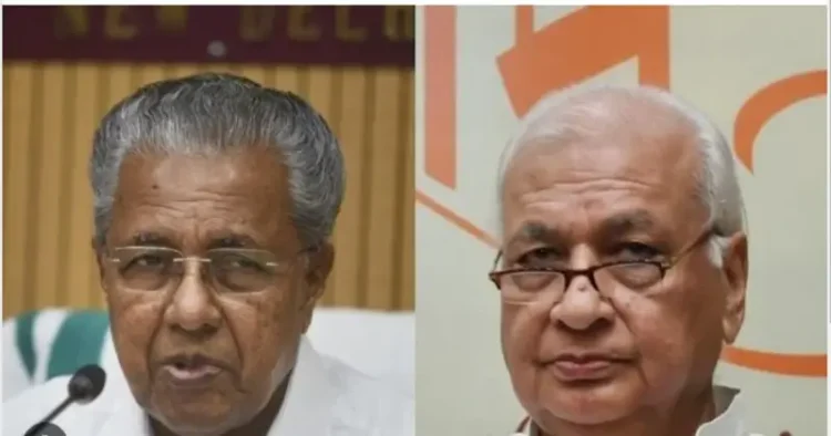 (Left) Kerala CM Pinarayi Vijayan (Right) Kerala Governor Arif Mohammad Khan