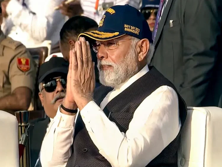 PM Narendra Modi at Indian Navy Celebrations (Sindhudurg Fort)