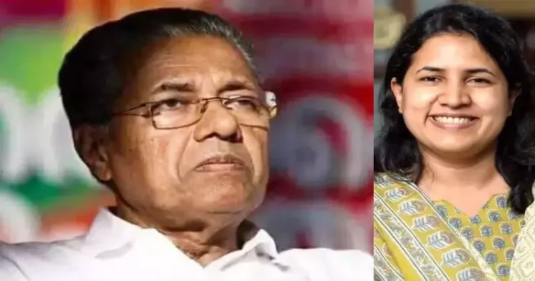 (Left) Kerala CM Pinarayi Vijayan and (Right) his daughter Veena Vijayan