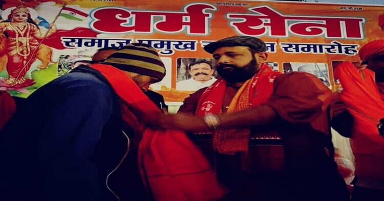 BJP leader Prabal pratap Judev honoring a Samaj Pramukh