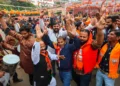 A representation image showing BJP workers celebrating party's win in Madhya Pradesh (NDTV)