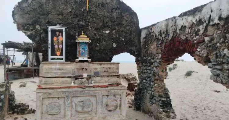 Miscreants tied to instal statue of Jesus at the protected area in Dhanushkodi near Rameswaram