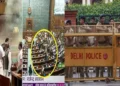 Visuals of Parliament Security Breach incident (Left), Delhi Police (Right)