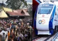 Visuals from Sabarimala Temple (Left), Vande Bharat Express (Right)