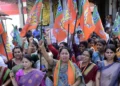 Bharatiya Mahila Morcha activist protest