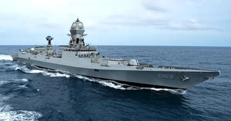 Indian Navy deployed indigenous guided missile destroyer in the Gulf of Aden region