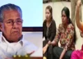 Kerala CM Pinarayi Vijayan (Left), Bharatiya Mahila Morcha protest at the official residence of the State Police Chief (Right)