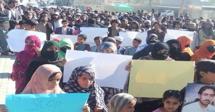 Visuals from Baloch protest in Panjgur (Source: BYCKech)