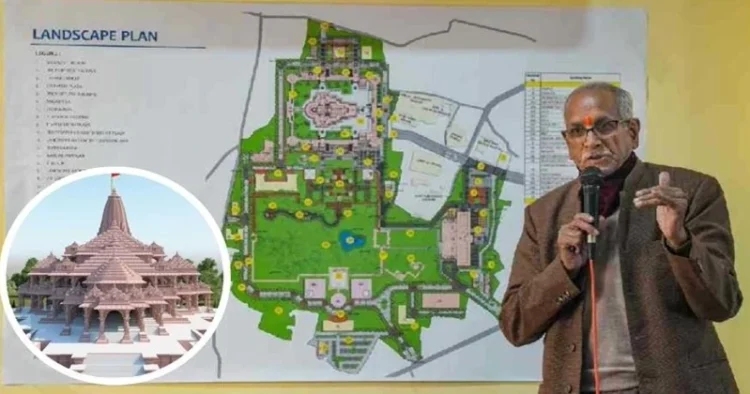 General Secretary of Shri Ram Janmabhoomi Teerth Kshetra Trust, Champat Rai describing Shri Ram Janmabhoomi Temple map