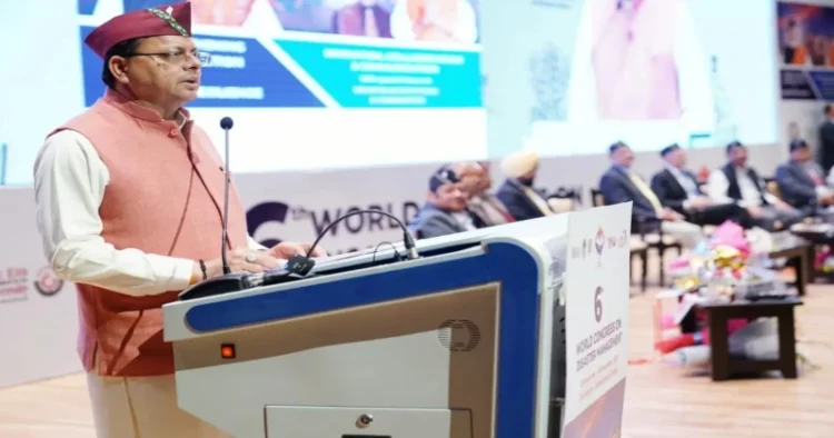 Uttarakhand Chief Minister Pushkar Singh Dhami, addressing 6th World Disaster Management Conference
