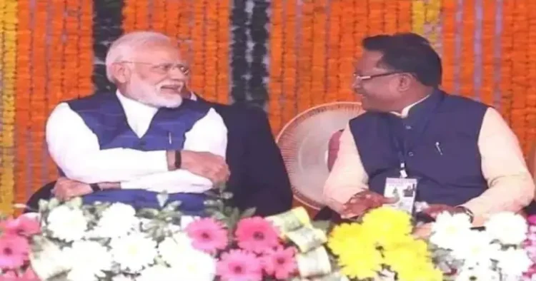 (Prime Ministe Narendra Modi with Vishnu Deo Sai, image courtesy X
