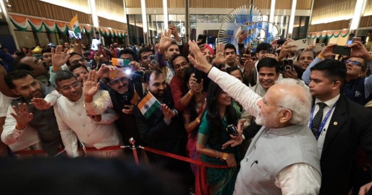 PM Modi gets rousing welcome by Indian diaspora outside Dubai hotel