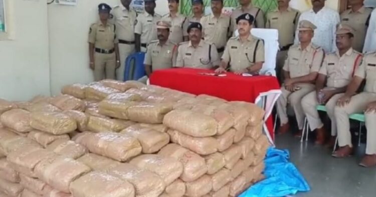 Cannabis seized by police officials in Sri Sathya sai district