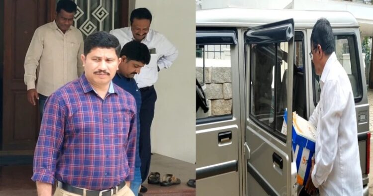 Former DMK Minister Thiru Pongalur Palanisamy’s son & DMK functionary Thiru Paintamil Paari’s residence was raided by Karnataka Lokayukta today for illegal mining & mining beyond permitted limits