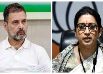 Congress leader Rahul Gandhi and Union Minister Smriti Irani