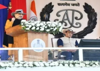 Union Home Minister Amit Shah addressing a gathering