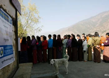 People in Bhutan voting for elections in 2024