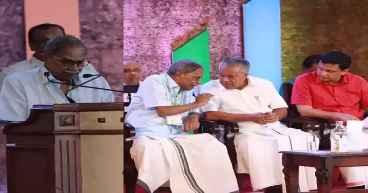 (Left)  Pinarayi Vijayan (Right) MT Vasudevasan Nair