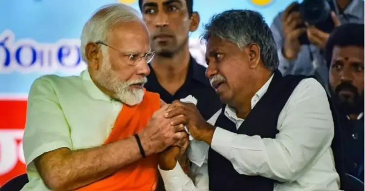 (Left)PM Narendra Modi (Right) Manda Krishna Madiga