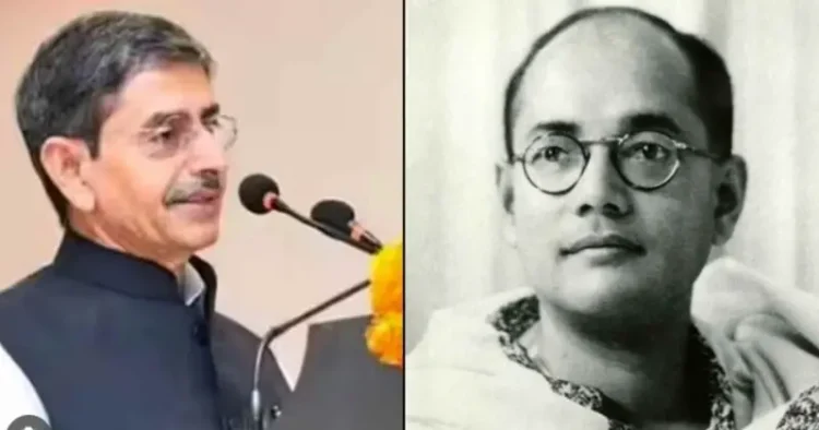 (Left) Governor RN Ravi (Right) Netaji Subhash Chandra Bose