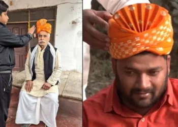 Members of the Suryavanshi Thakur community wear turbans as Ram Lalla return to Mandir (Image: ANI)