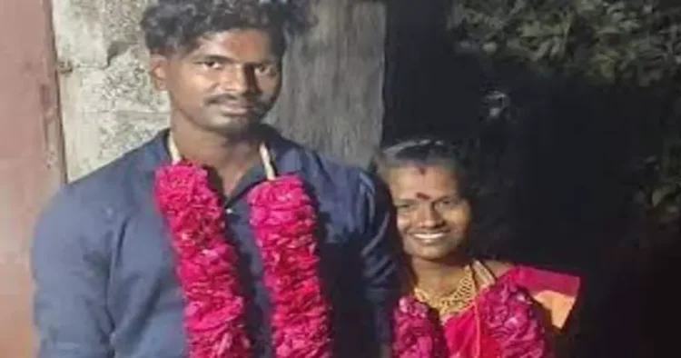 Dalit boy Naveen and 19 year old girl Iswaraya after marriage