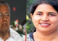 Kerala CM Pinarayi Vijayan (Left), Veena Vijayan (Right)