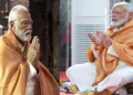 Prime Minister Narendra Modi at Veerabhadra Mandir in Lepakshi, Andhra Pradesh