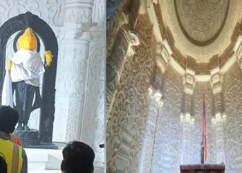 Murti of Bhagwan Ram inside Ayodhya's sanctum sanctorum