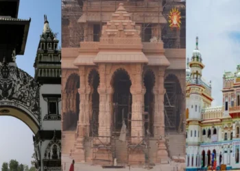 Birgunj Metropolitan City (Left), Ram Mandir (Centre), Janakpurdham (Right)