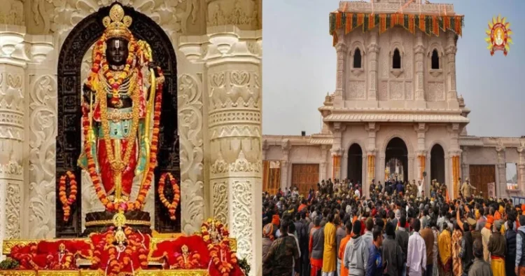 Huge influx of devotees was seen in Ayodhya's Ram Mandir for darshan of Bhagwan Ram Lalla