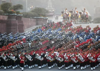 Beating Retreat Ceremony at Vijay Chowk (Source: ANI)