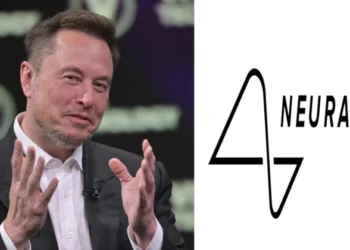 Founder of Neuralink Elon Musk (Left), Neuralink (Right)