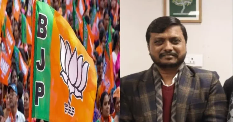 BJP's mayoral candidate, Manoj Sonkar (Right)