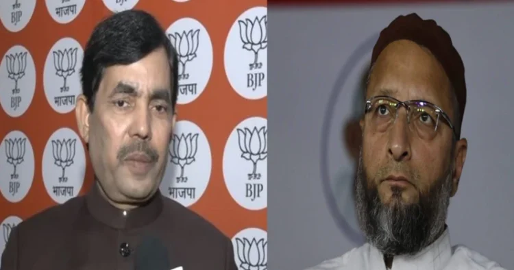 BJP leader Shahnawaz Hussain (Left), AIMIM chief Asaduddin Owaisi (Right)