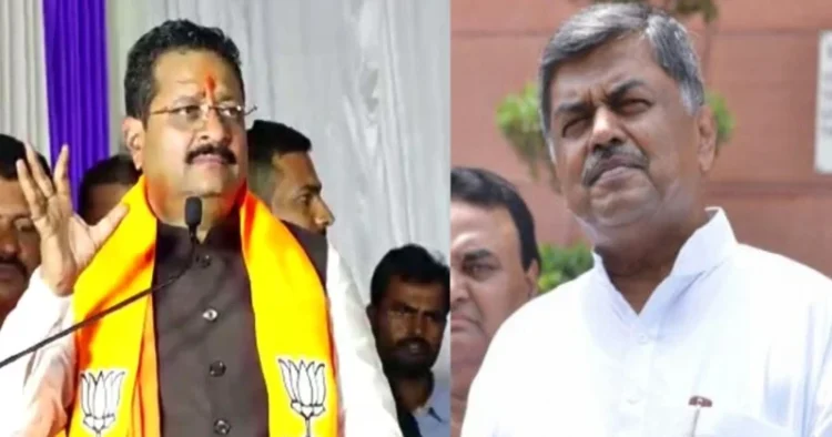 BJP leader Basanagouda Patil Yatnal (Left),  Congress MLC BK Hariprasad (Right)