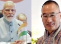 Prime Minister Narendra Modi (Left), People's Democratic Party (PDP) leader, Tshering Tobgay (Right)