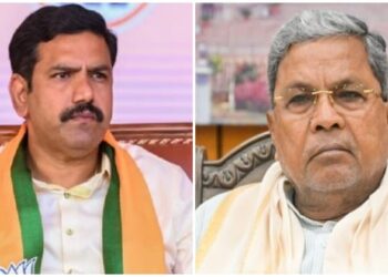 Karnataka BJP president BY Vijayendra and Karnataka Chief Minister Siddaramaiah