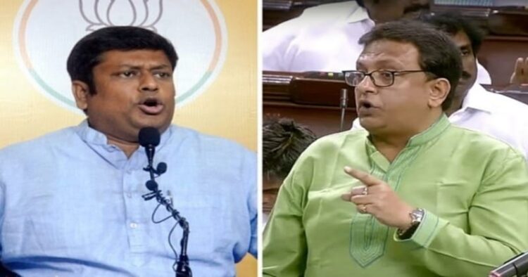 BJP leader Sukanta Majumdar and TMC leader Santanu Sen