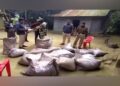 BSF and Tripura police seized illegally stored sugar and onions