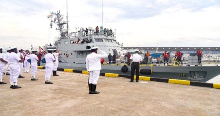 Indian warship INS Kabra in Colombo